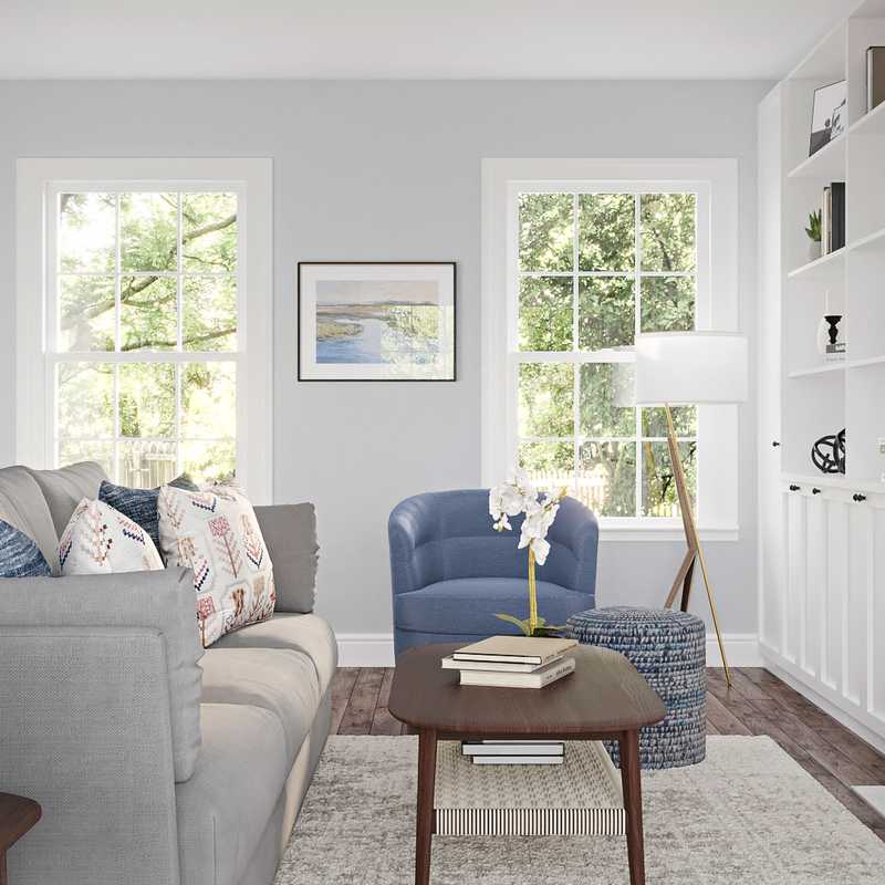 Modern, Bohemian, Midcentury Modern Living Room Design by Havenly Interior Designer Carla