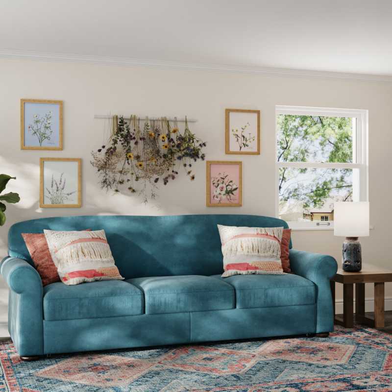 Eclectic, Bohemian, Global Living Room Design by Havenly Interior Designer Alycia