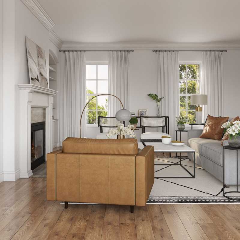 Contemporary, Transitional, Midcentury Modern Living Room Design by Havenly Interior Designer Tatiana