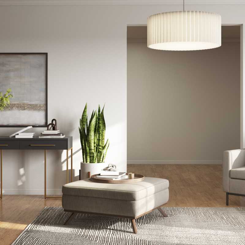 Contemporary, Glam, Midcentury Modern Living Room Design by Havenly Interior Designer Mateo