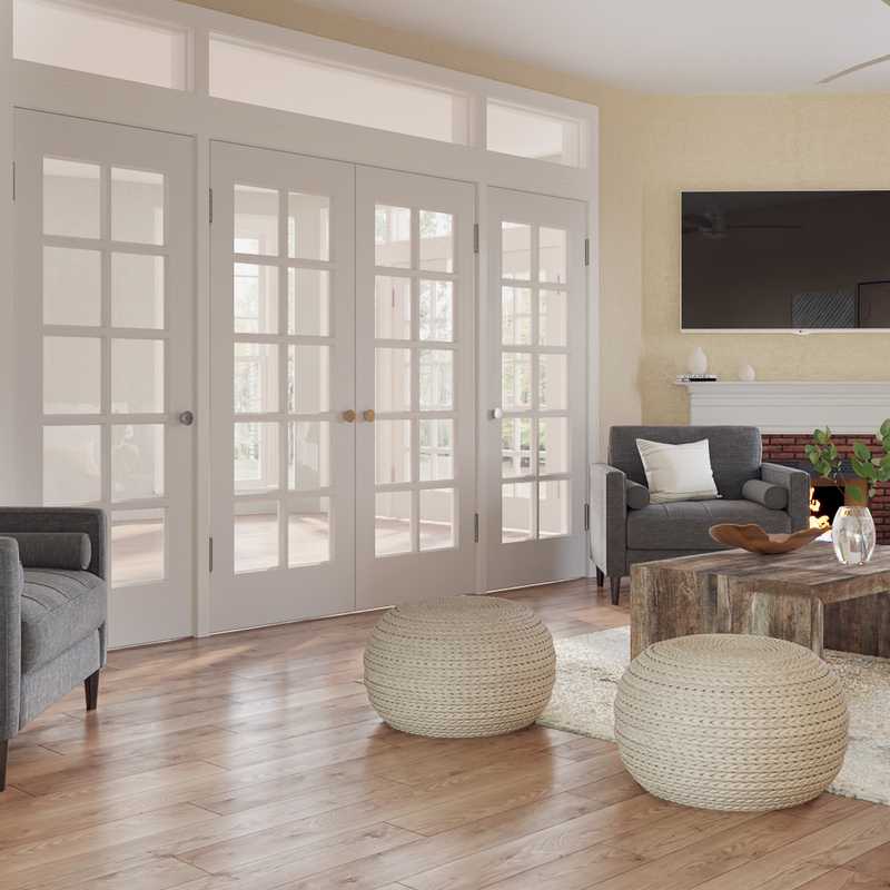 Bohemian, Transitional, Scandinavian Living Room Design by Havenly Interior Designer Edith