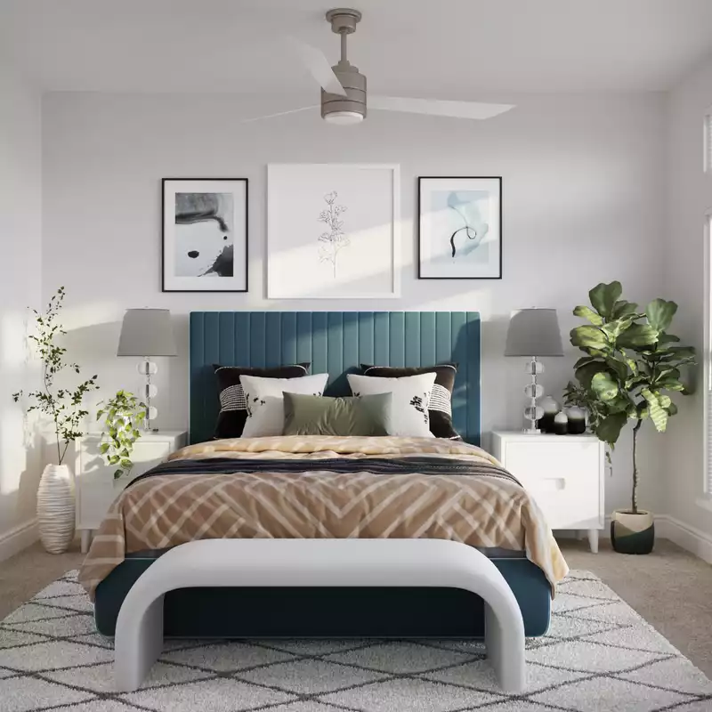 Modern, Glam Bedroom Design by Havenly Interior Designer Romina