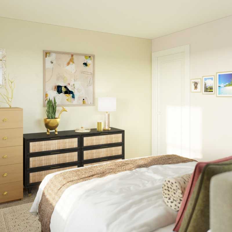 Eclectic, Bohemian, Glam Bedroom Design by Havenly Interior Designer Julia