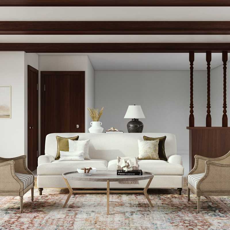Classic, Traditional, Transitional Living Room Design by Havenly Interior Designer Ellis