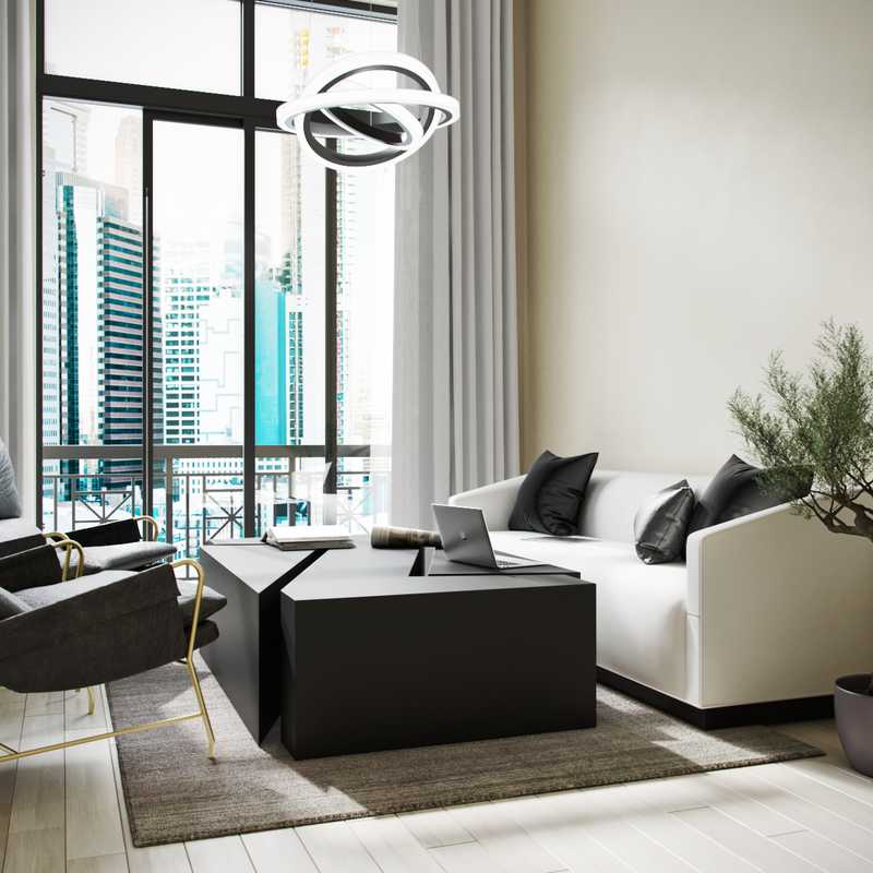 Contemporary, Modern Living Room Design by Havenly Interior Designer Lindsey