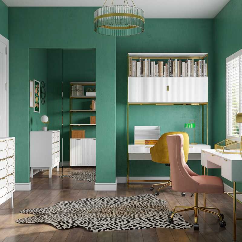 Contemporary, Modern, Library Office Design by Havenly Interior Designer Kira