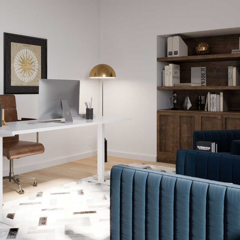 Industrial Office Design by Havenly Interior Designer Kaylee