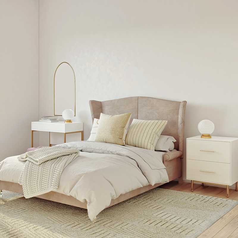 Glam, Transitional Bedroom Design by Havenly Interior Designer Kaylee