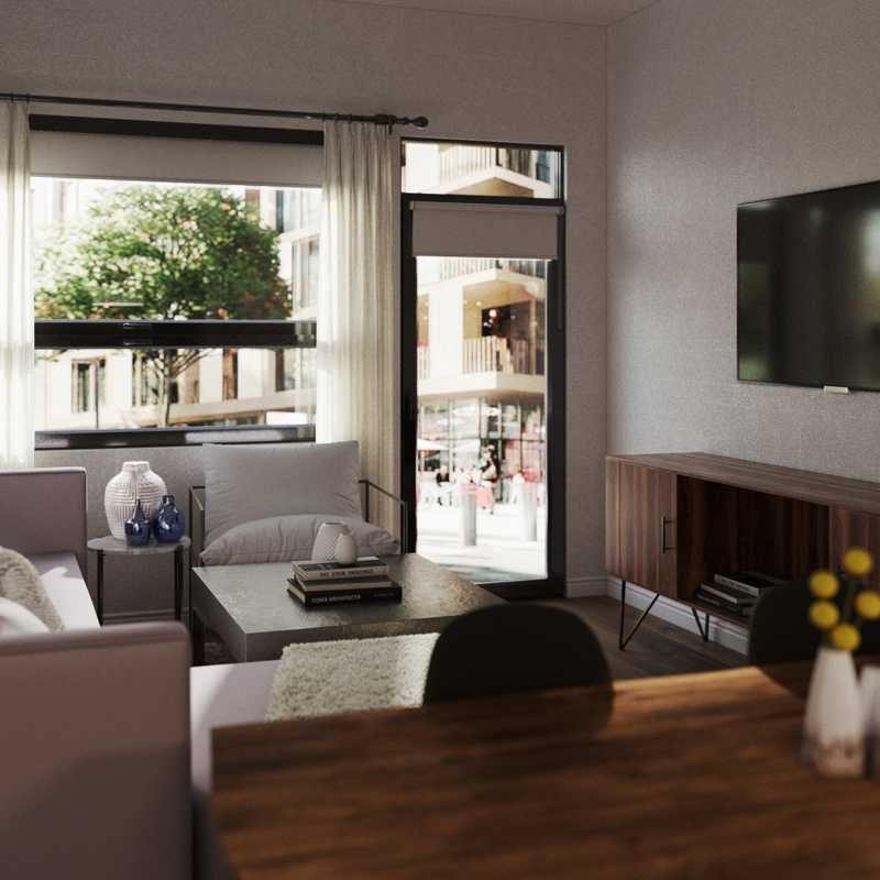 Contemporary, Modern, Eclectic, Minimal Living Room Design by Havenly Interior Designer Stefhaniene