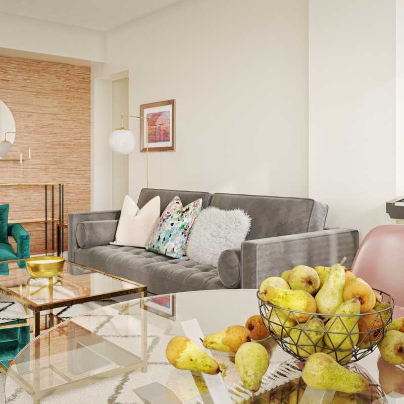 Glam Living Room Design by Havenly Interior Designer Crystal