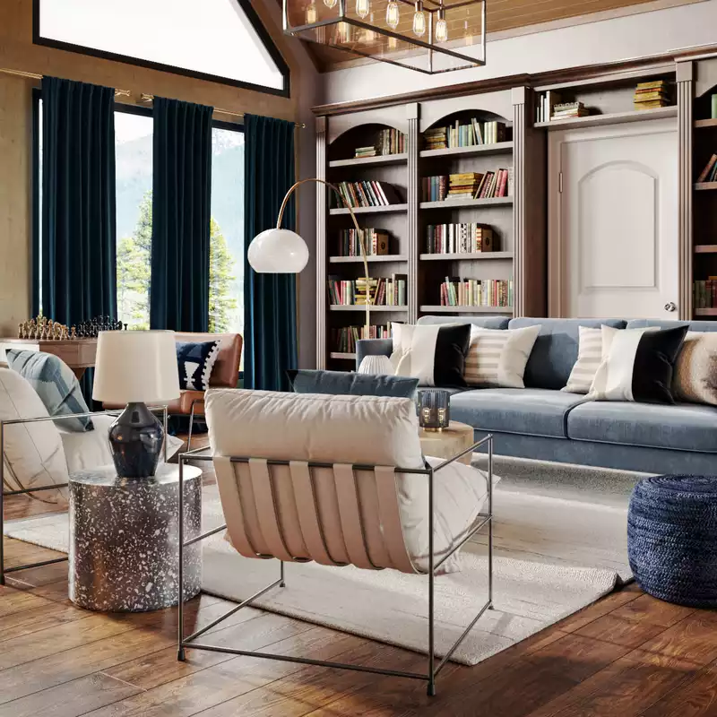 Modern, Midcentury Modern Reading Room Design by Havenly Interior Designer Jimena