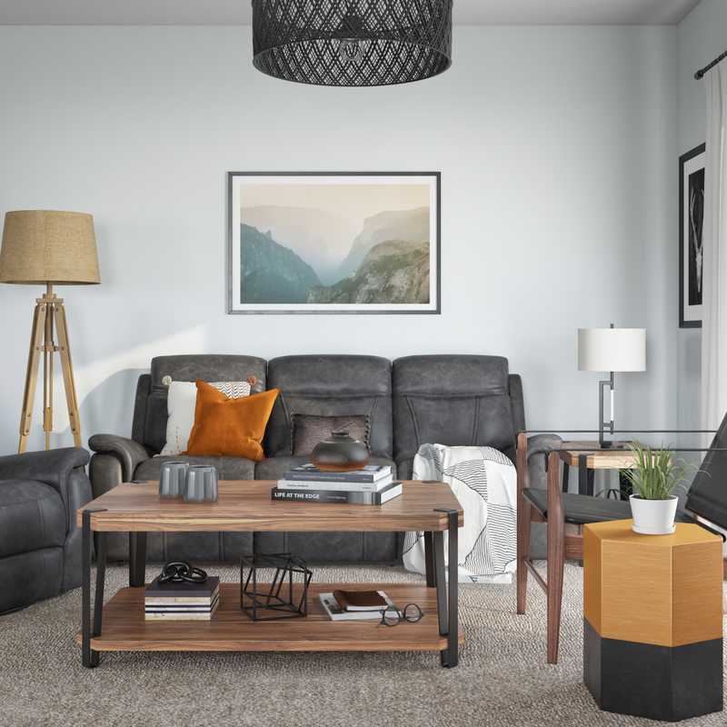 Industrial, Rustic, Scandinavian Living Room Design by Havenly Interior Designer Crystal