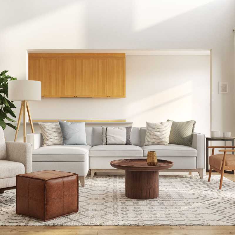Contemporary, Midcentury Modern Living Room Design by Havenly Interior Designer Carine