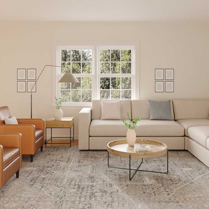 Modern, Farmhouse Living Room Design by Havenly Interior Designer Anna