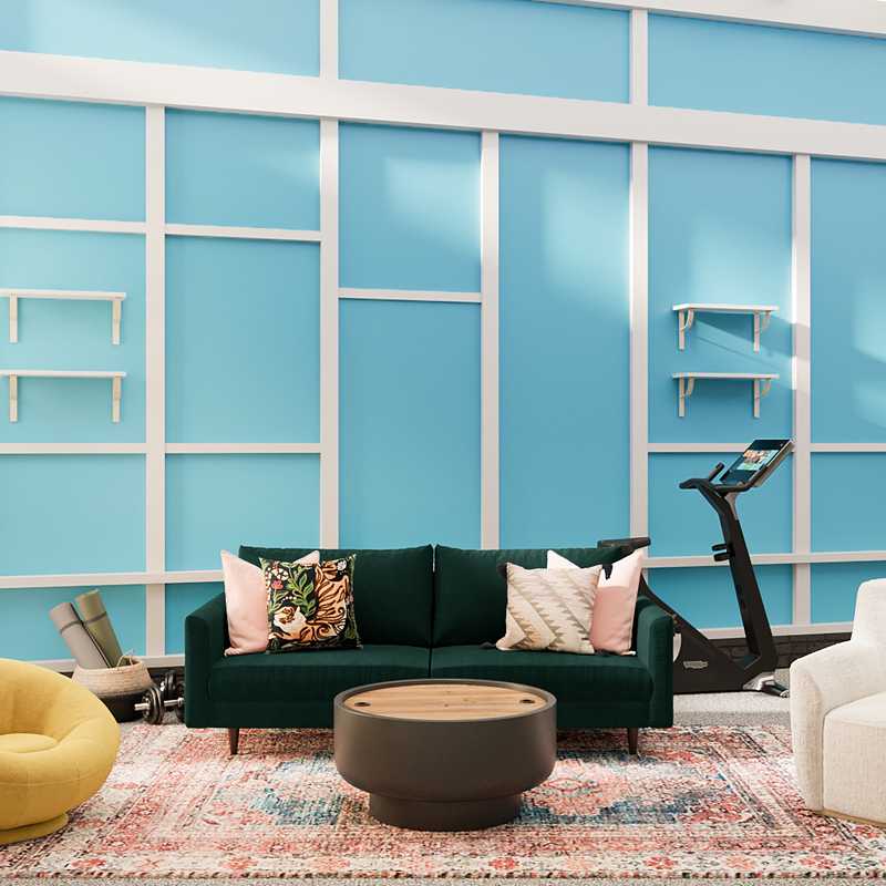 Eclectic, Bohemian, Glam Playroom Design by Havenly Interior Designer Alycia