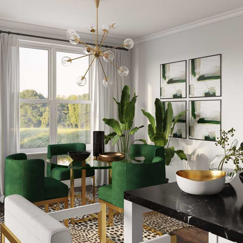 Contemporary, Glam Dining Room Design by Havenly Interior Designer Troyce
