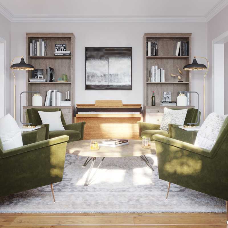 Rustic, Library Reading Room Design by Havenly Interior Designer Annie