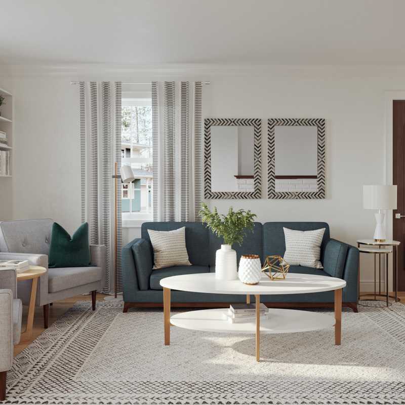 Modern, Bohemian, Midcentury Modern, Scandinavian Living Room Design by Havenly Interior Designer Anahita