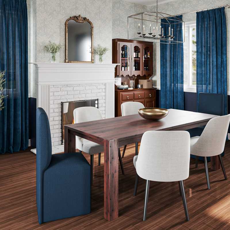 Bohemian, Vintage Dining Room Design by Havenly Interior Designer Alycia