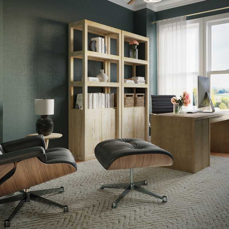 Contemporary, Minimal, Classic Contemporary Office Design by Havenly Interior Designer Daniela