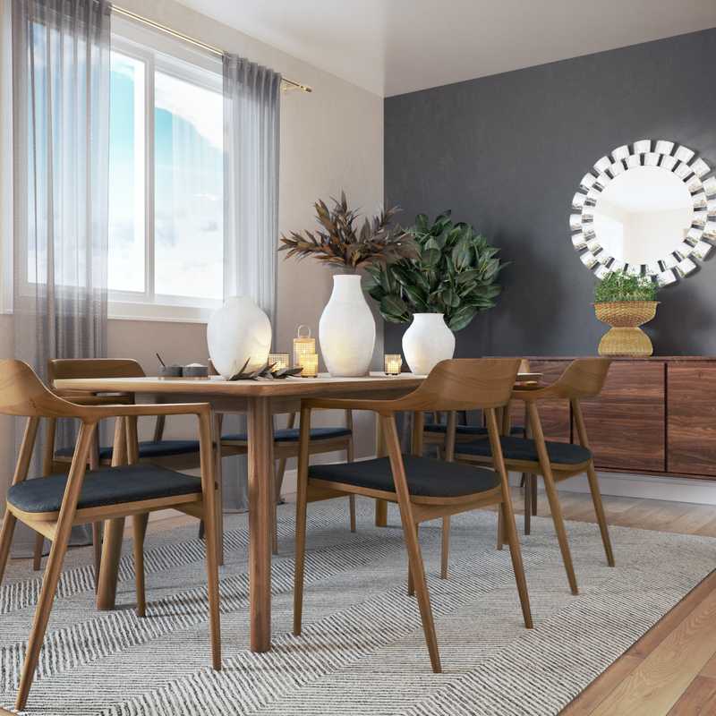Contemporary, Midcentury Modern Dining Room Design by Havenly Interior Designer Jamie