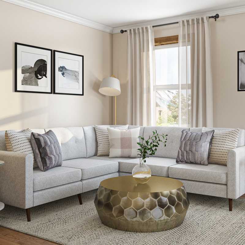 Modern, Farmhouse Living Room Design by Havenly Interior Designer Abby