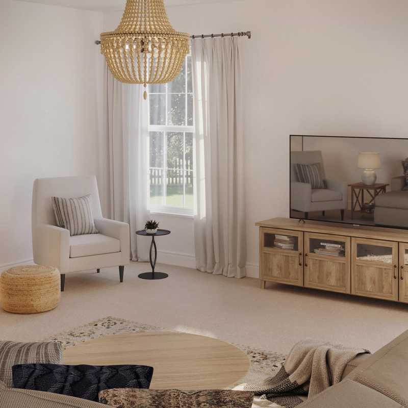 Eclectic, Bohemian, Coastal Living Room Design by Havenly Interior Designer Leigh