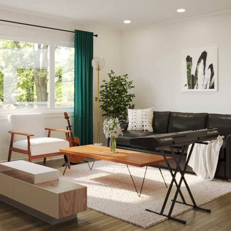 Midcentury Modern Living Room Design by Havenly Interior Designer Camila