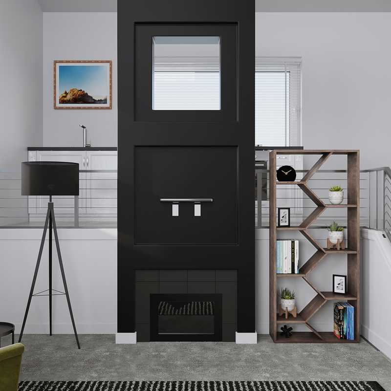 Bohemian, Midcentury Modern Living Room Design by Havenly Interior Designer Kylie