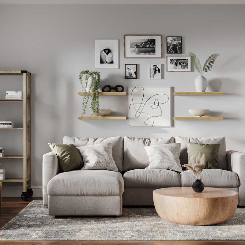Modern, Bohemian, Minimal, Preppy Living Room Design by Havenly Interior Designer Julia
