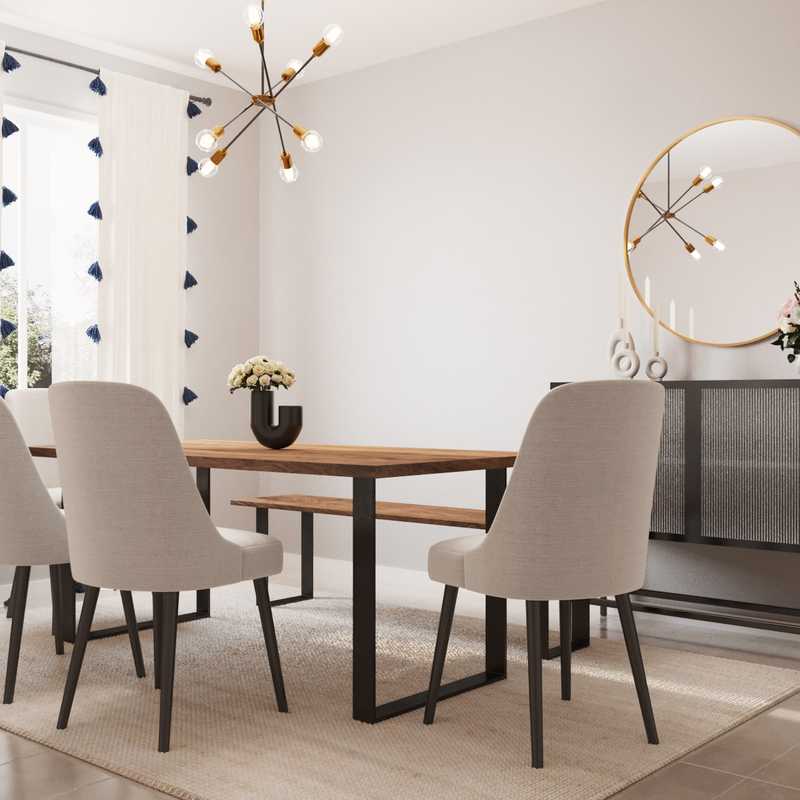 Contemporary, Classic, Industrial Dining Room Design by Havenly Interior Designer Camila