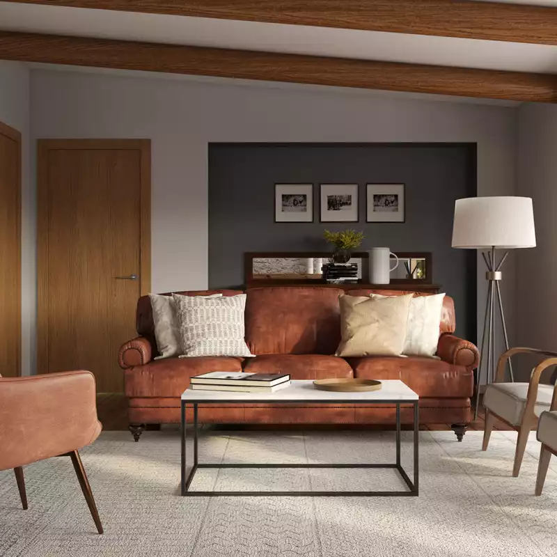 Eclectic, Midcentury Modern, Classic Contemporary Living Room Design by Havenly Interior Designer Sofia