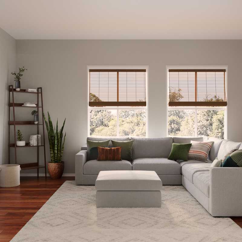 Bohemian, Midcentury Modern Living Room Design by Havenly Interior Designer Jessica