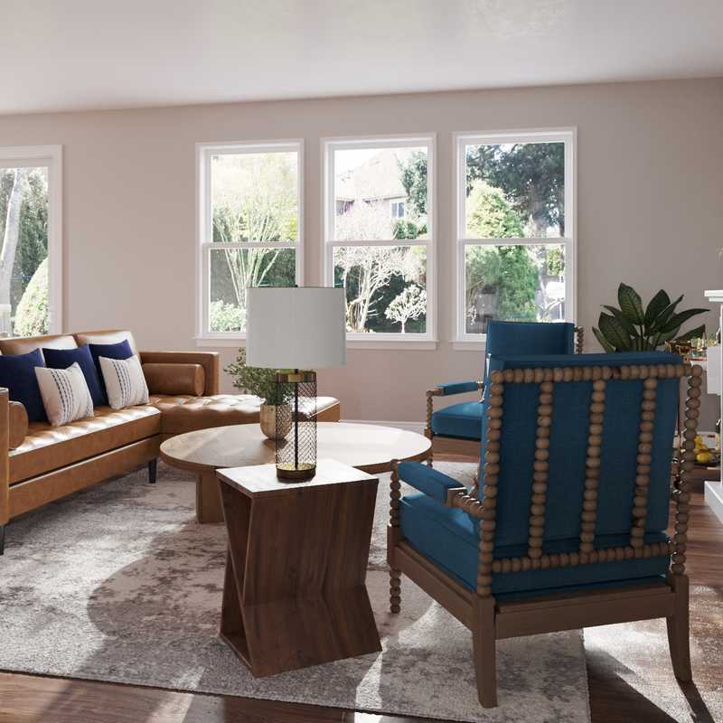 Modern, Industrial, Minimal Living Room Design by Havenly Interior Designer Camila