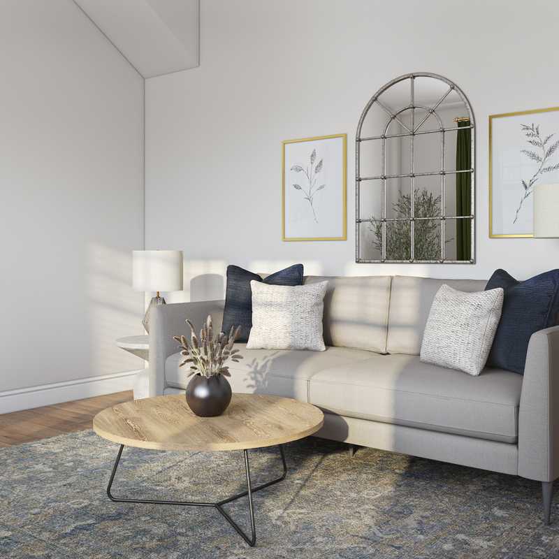Modern, Eclectic, Minimal Living Room Design by Havenly Interior Designer Julia