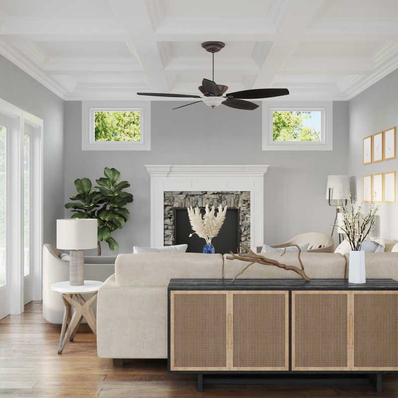 Modern, Coastal Living Room Design by Havenly Interior Designer Julia