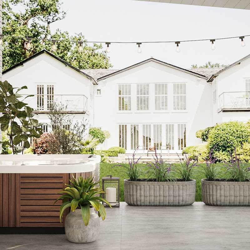 Bohemian, Scandinavian Outdoor Space Design by Havenly Interior Designer Amanda