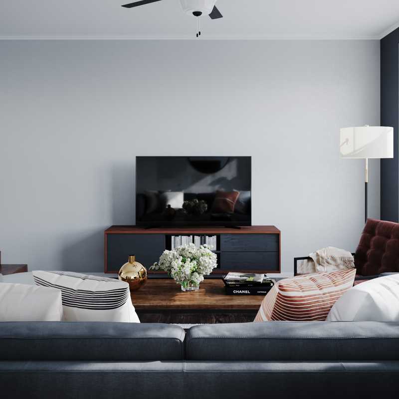 Contemporary, Midcentury Modern, Minimal, Scandinavian Living Room Design by Havenly Interior Designer Mateo