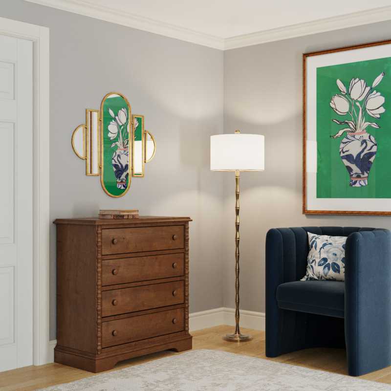 Eclectic, Vintage Office Design by Havenly Interior Designer Megan