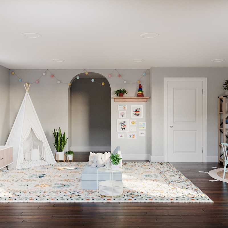 Bohemian Playroom Design by Havenly Interior Designer Laura