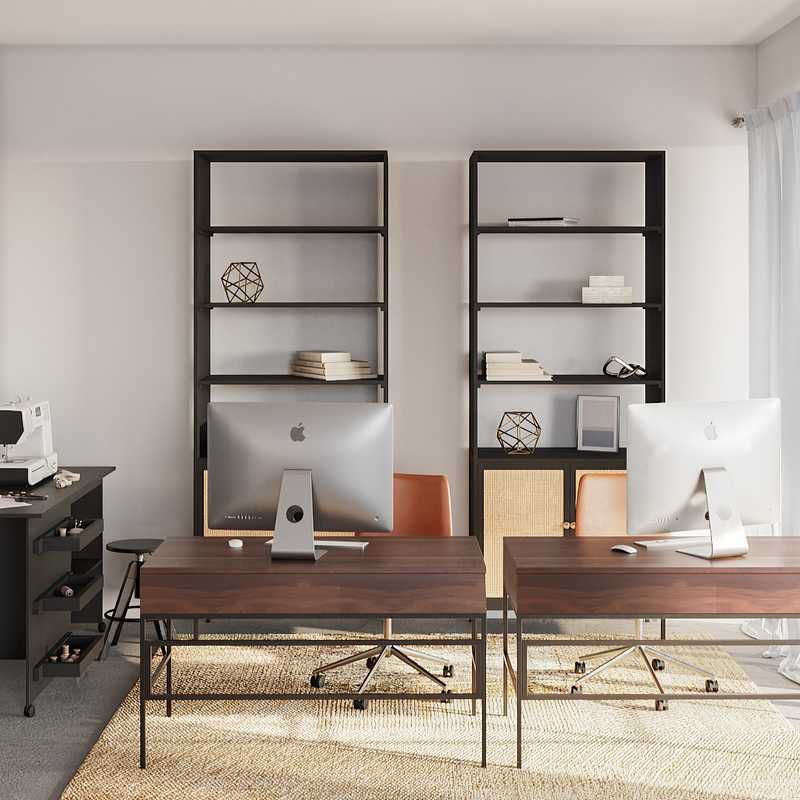 Farmhouse Office Design by Havenly Interior Designer Tara