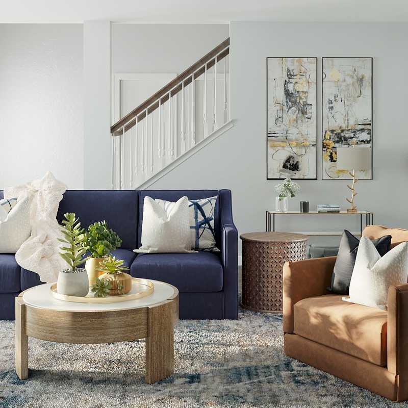 Modern, Classic, Eclectic, Glam, Traditional Living Room Design by Havenly Interior Designer Nicole