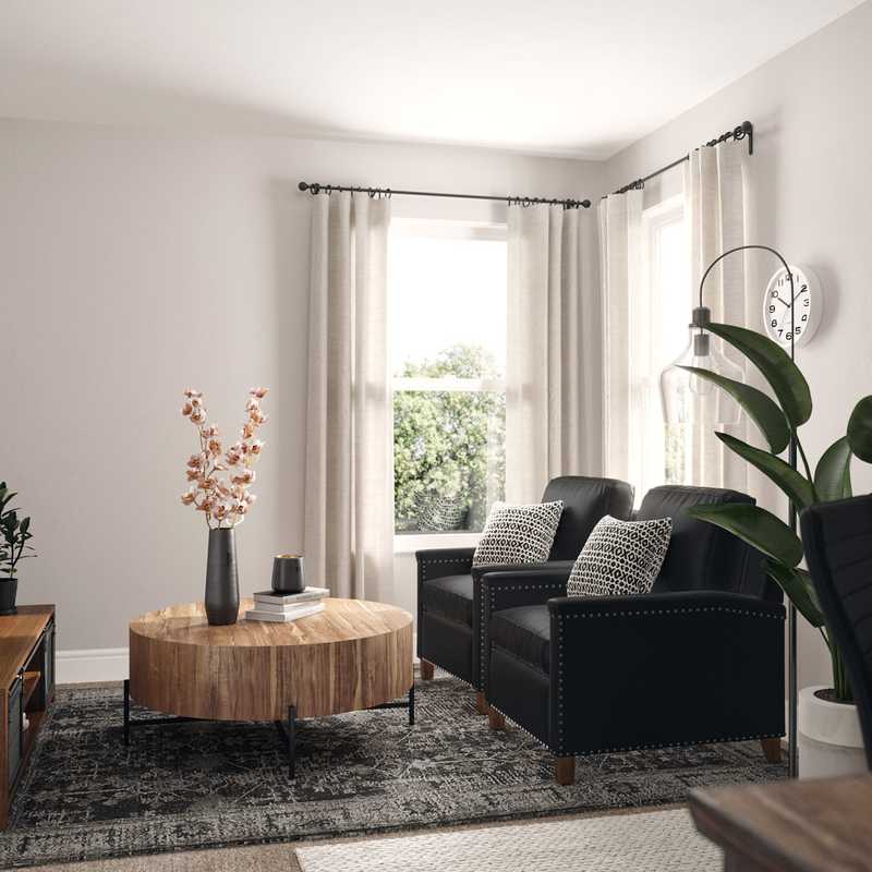 Modern, Global, Midcentury Modern Office Design by Havenly Interior Designer Marlen
