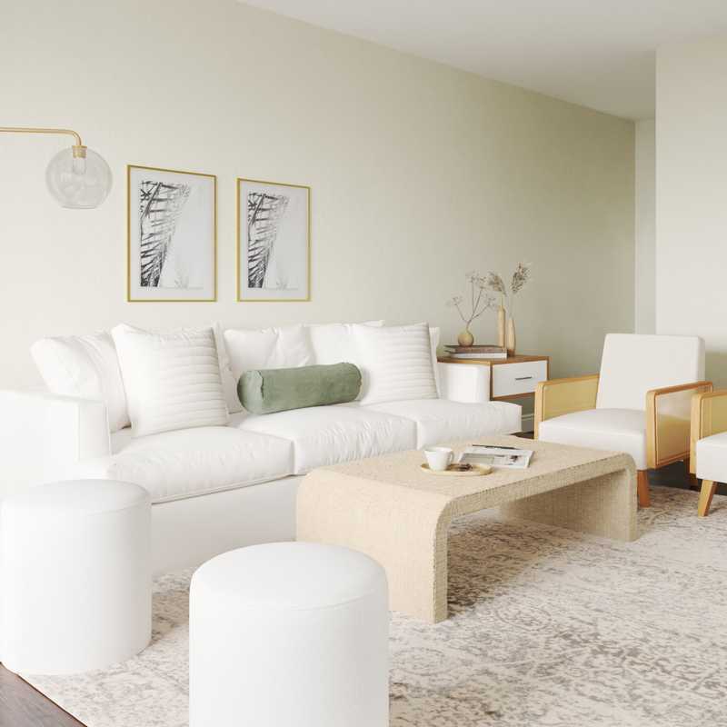 Modern, Minimal Living Room Design by Havenly Interior Designer Caroline