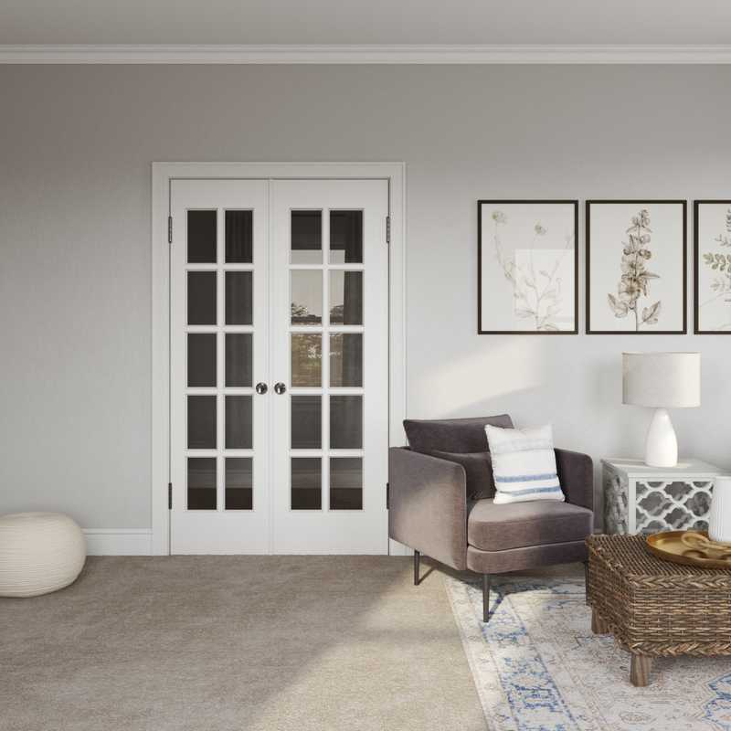 Bohemian, Coastal, Farmhouse Living Room Design by Havenly Interior Designer McKenna