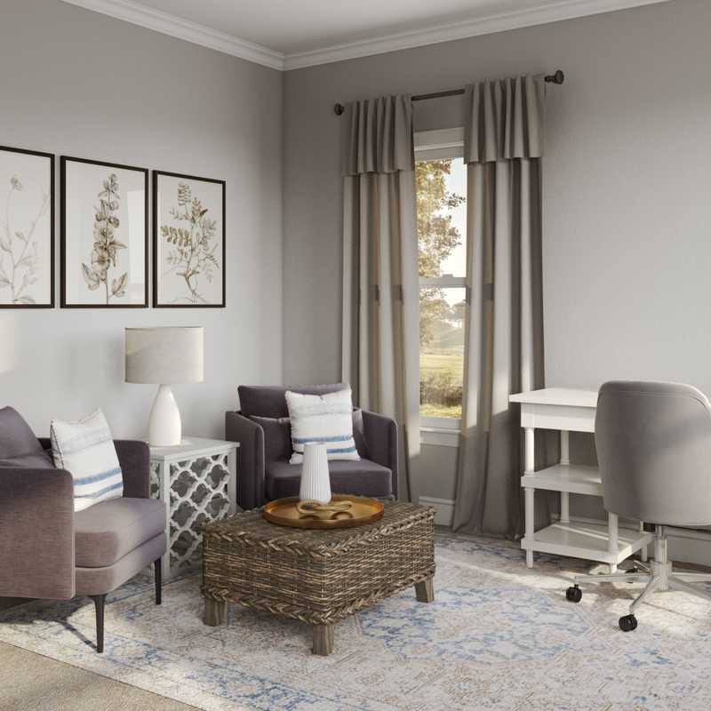 Bohemian, Coastal, Farmhouse Living Room Design by Havenly Interior Designer McKenna