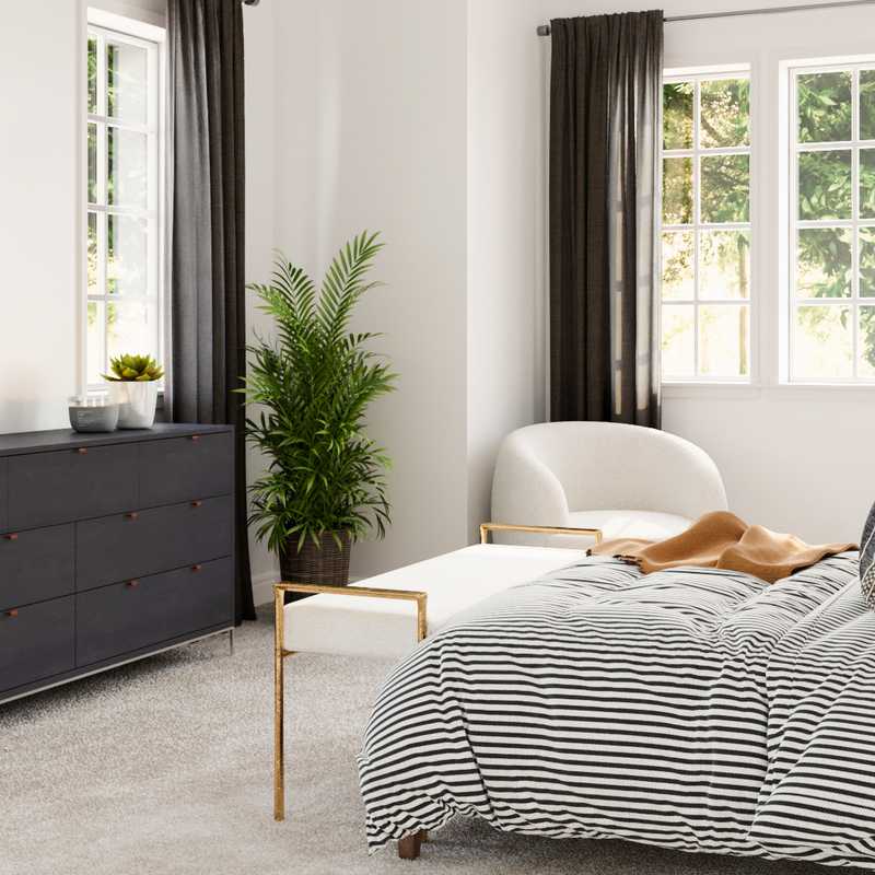 Bohemian, Scandinavian Bedroom Design by Havenly Interior Designer Kaylee