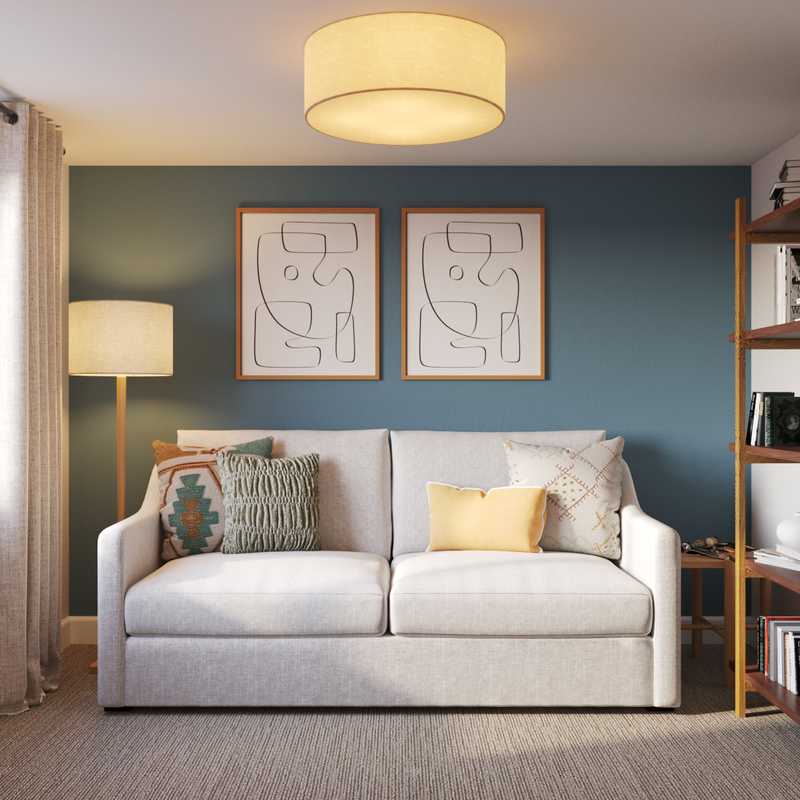 Modern, Bohemian, Midcentury Modern Office Design by Havenly Interior Designer Carla