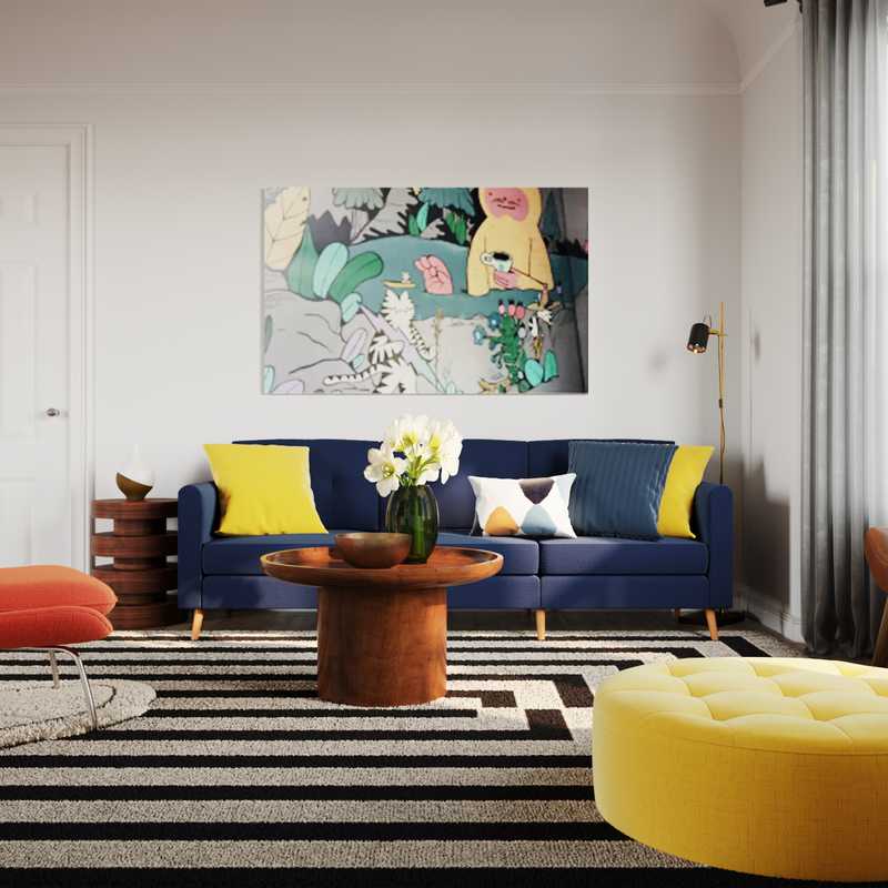 Modern Living Room Design by Havenly Interior Designer Ingrid