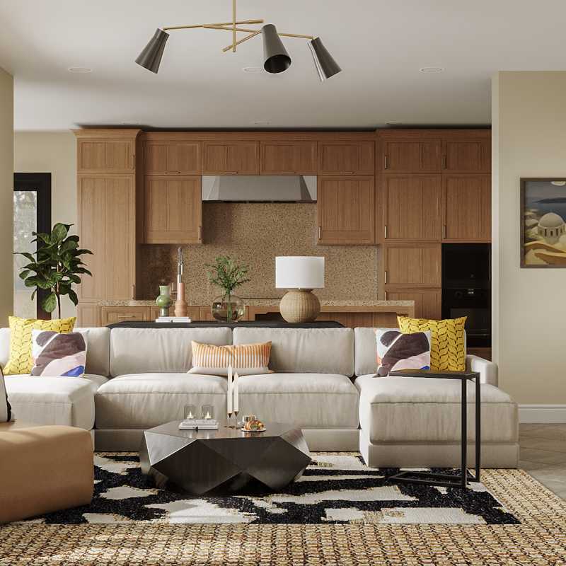 Modern, Eclectic Living Room Design by Havenly Interior Designer Ana